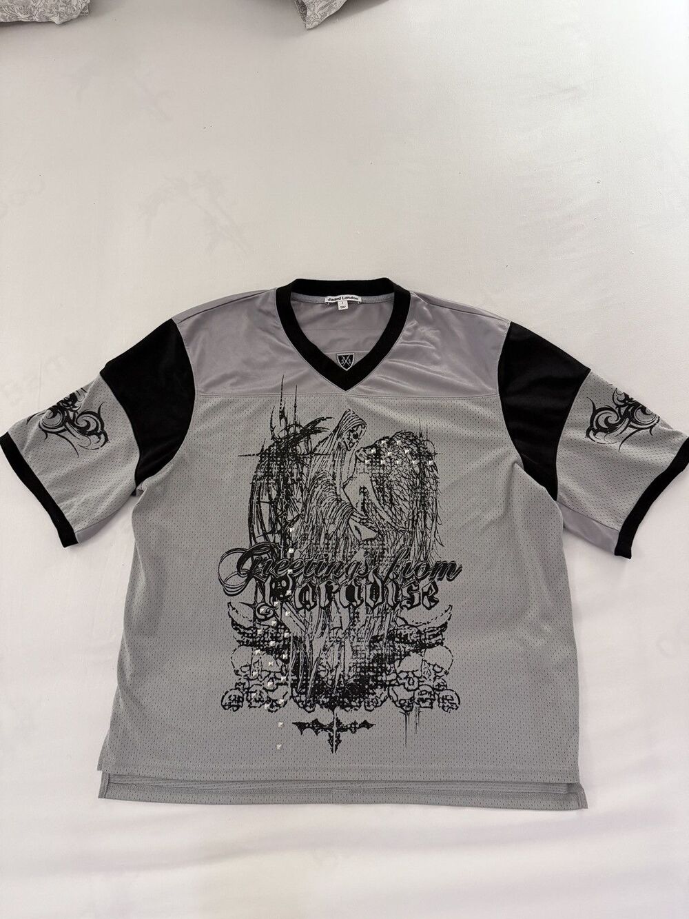 Jaded London Silver Football Jersey
